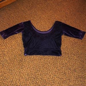 Velvet crop top